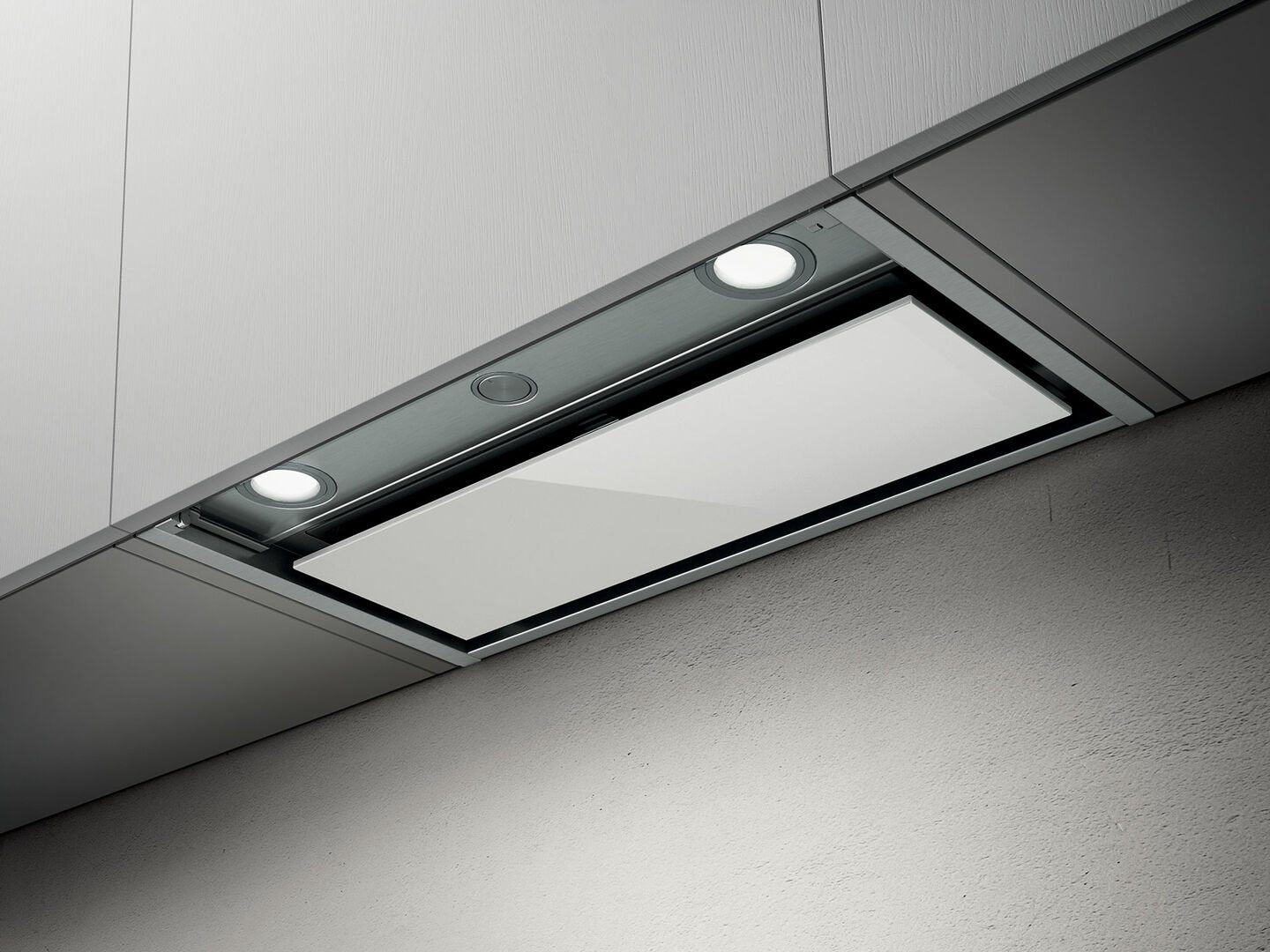 Hotă Inox/Sticlă Albă Boxin Plus Încorporabilă 120cm IXGL/A/120, Elica